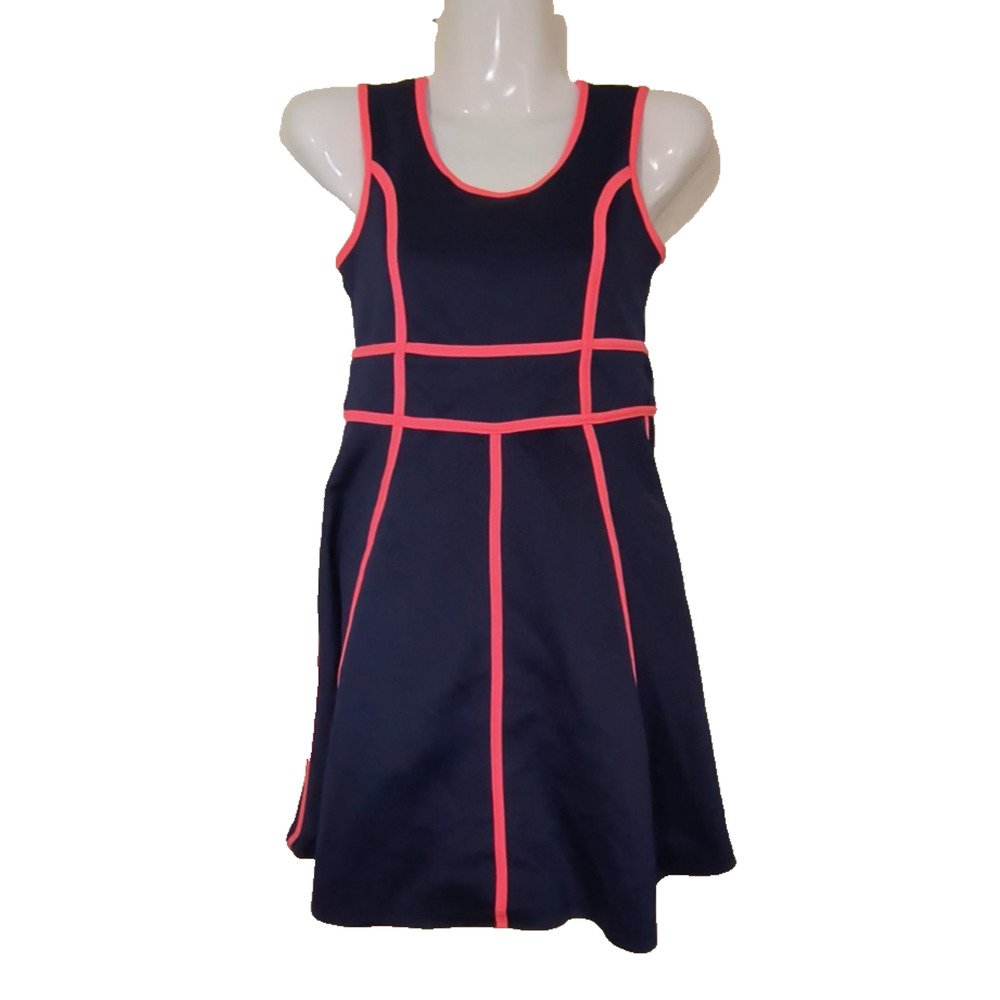 Bonnie Jean Women's Navy Sleeveless Fit & Flare Dress Size 12 W005 - Picture 1 of 5